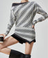 Diagonal Stripe OffShoulder Top
